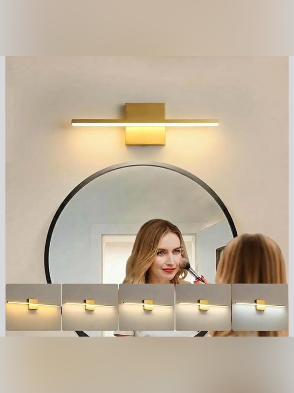 💋💋Fengkiop Led Wall Lamp Gold Vanity Light
